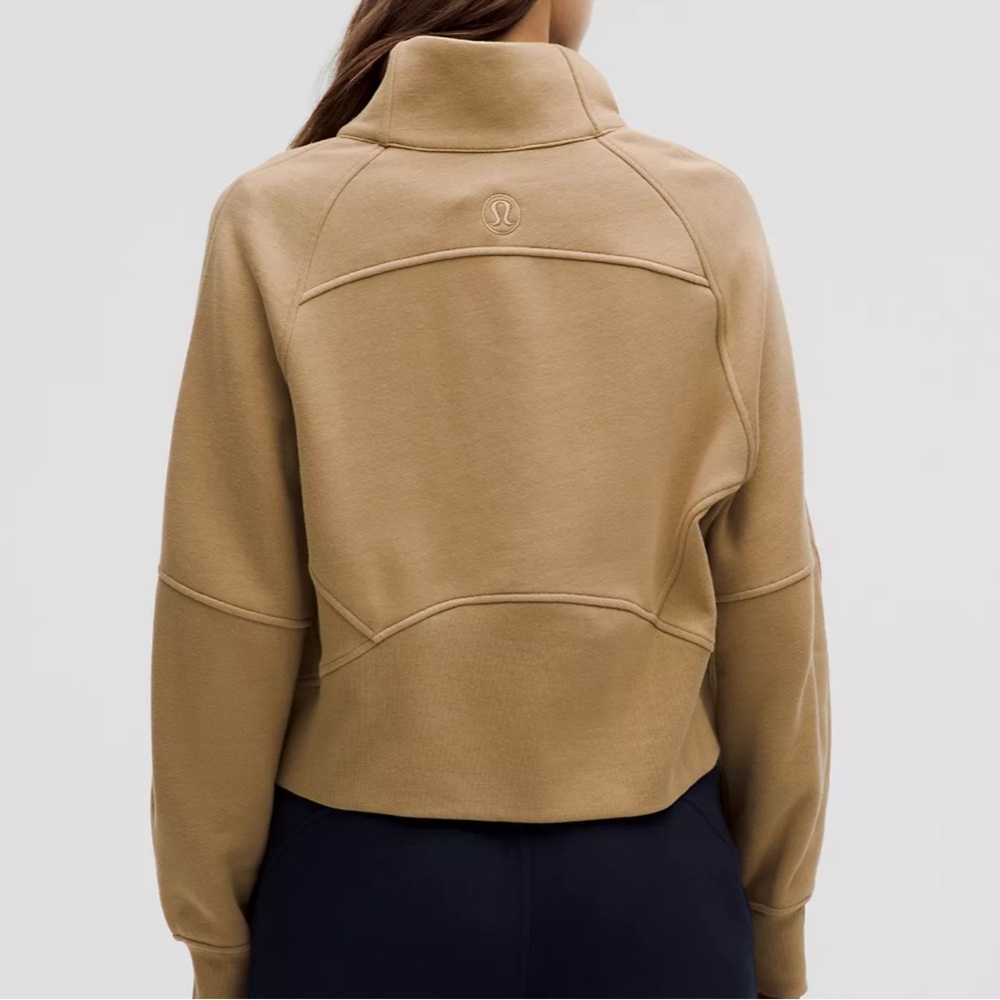 Lululemon tan scuba half zip